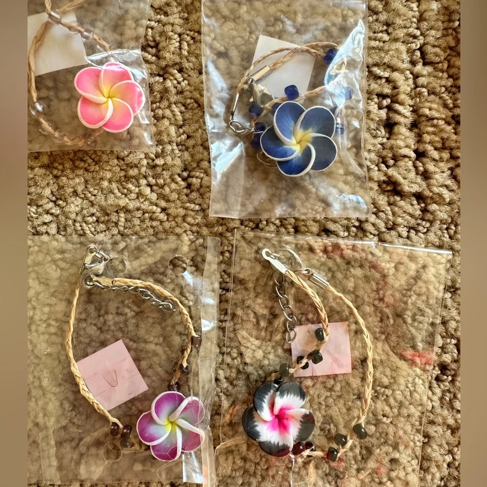 NWT Hawaiian Plumeria Bracelets